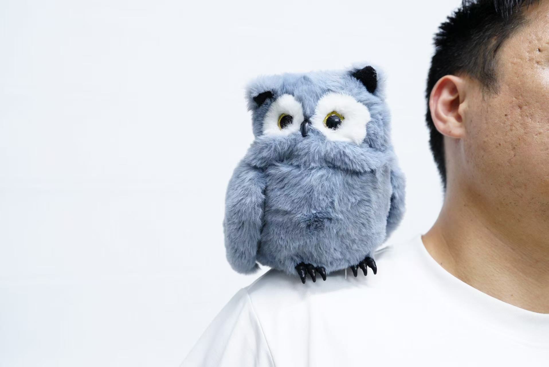  Interactive Plush Shoulder Magnet Owl