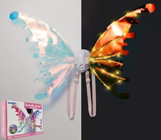 Moving Butterfly Wings With LED Lights and Music